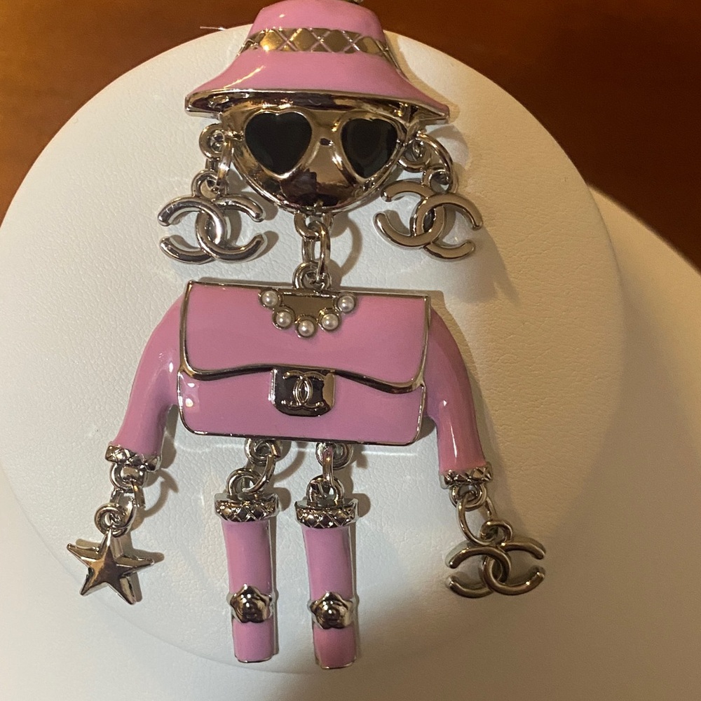Pink and Silver CC Doll Bagcharm